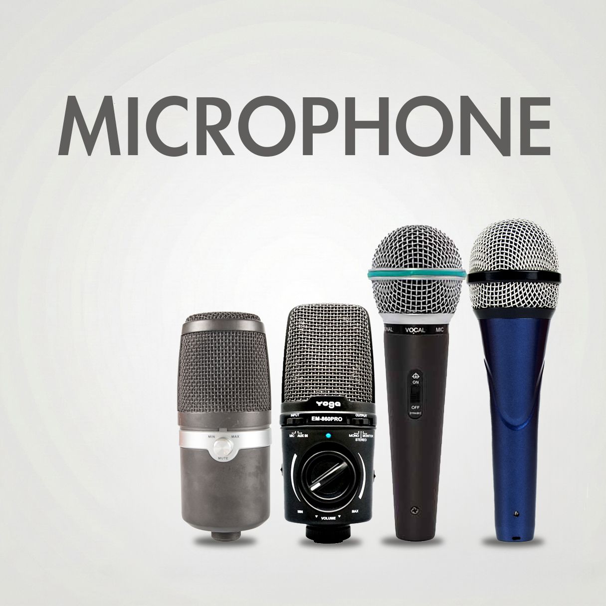 Профессиональные студийные/ USB/ Портативные/ Инструментальные/ Бум-микрофоны.